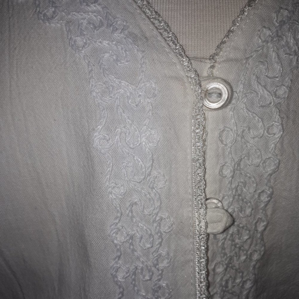 NWOT XL Cotton Short Sleeve Blouse